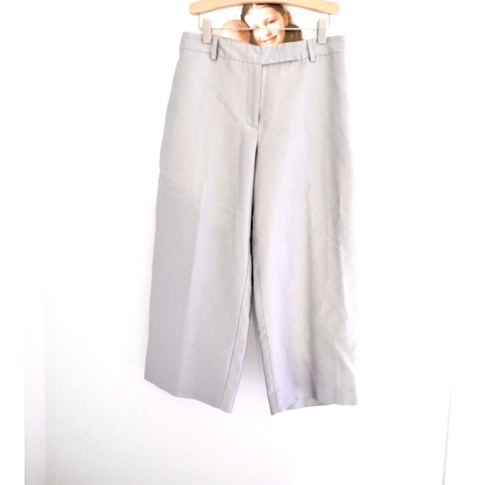 BCBG MAX AZRIA 100% Silk cropped wide leg pant